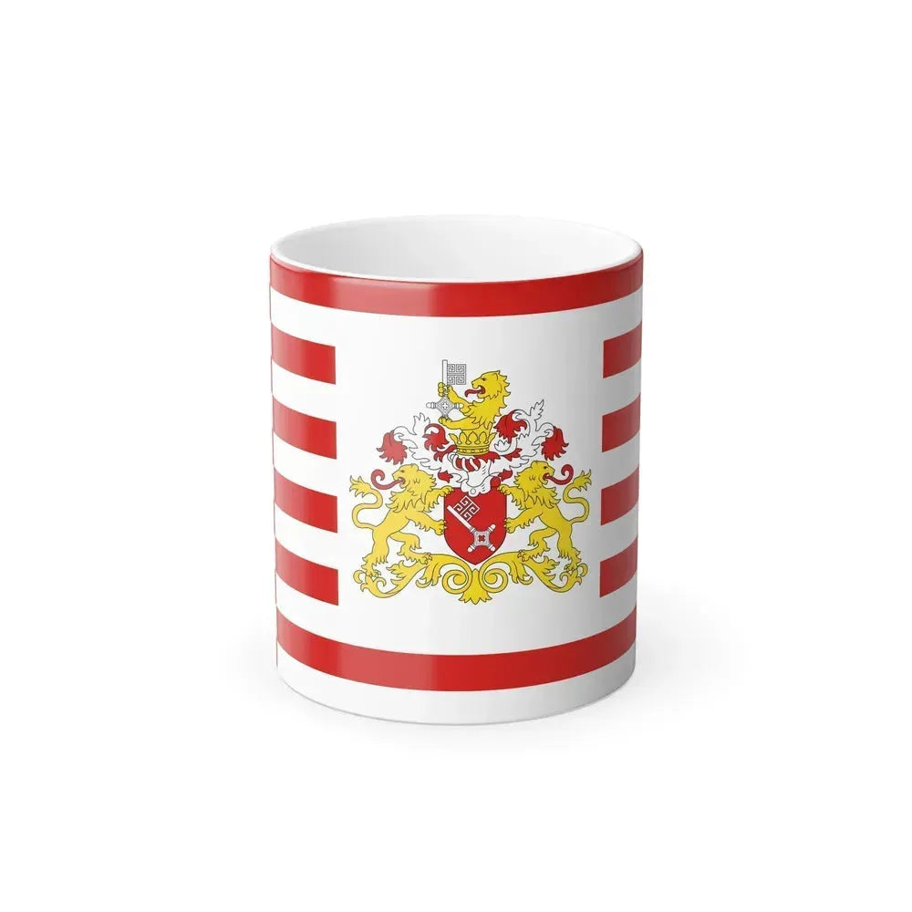 Flag of Bremen with flag arms Germany - Color Changing Coffee Mug 11oz - Go Mug Yourself