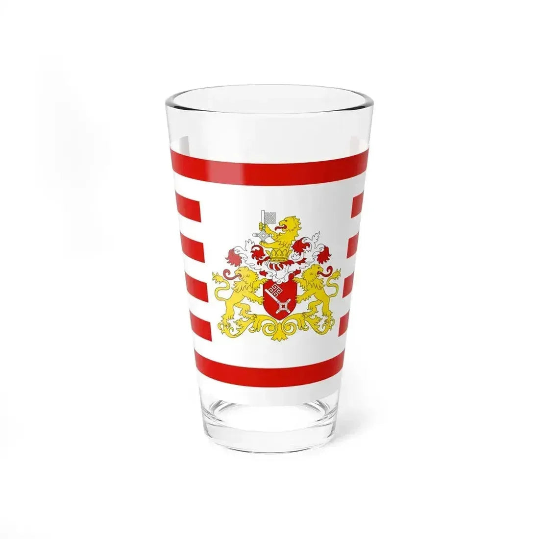 Flag of Bremen with flag arms Germany - Pint Glass 16oz 16oz - Go Mug Yourself