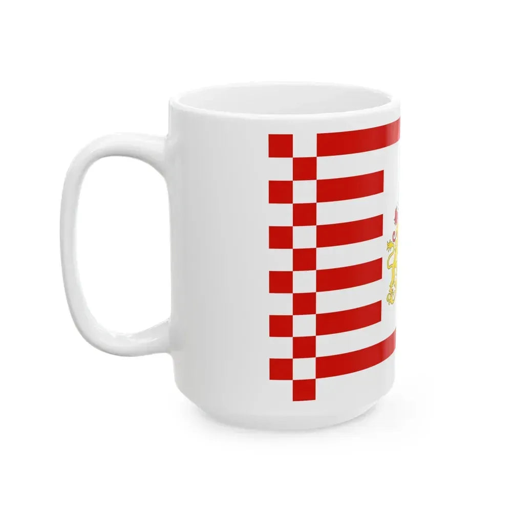 Flag of Bremen with flag arms Germany - White Coffee Mug - Go Mug Yourself