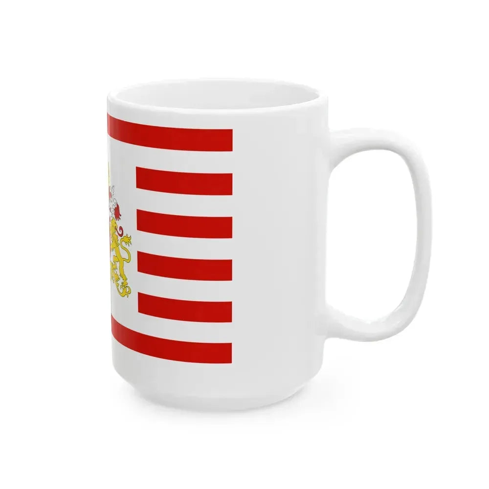 Flag of Bremen with flag arms Germany - White Coffee Mug - Go Mug Yourself