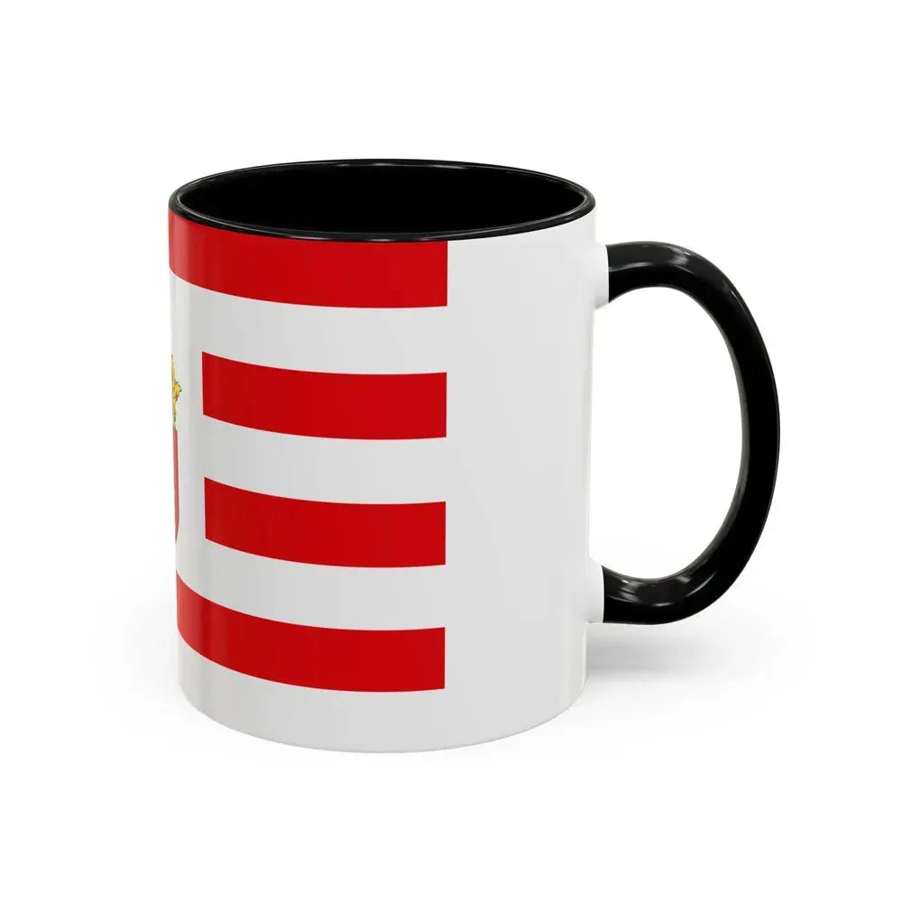 Flag of Bremen with middle arms Germany - Accent Coffee Mug - Go Mug Yourself