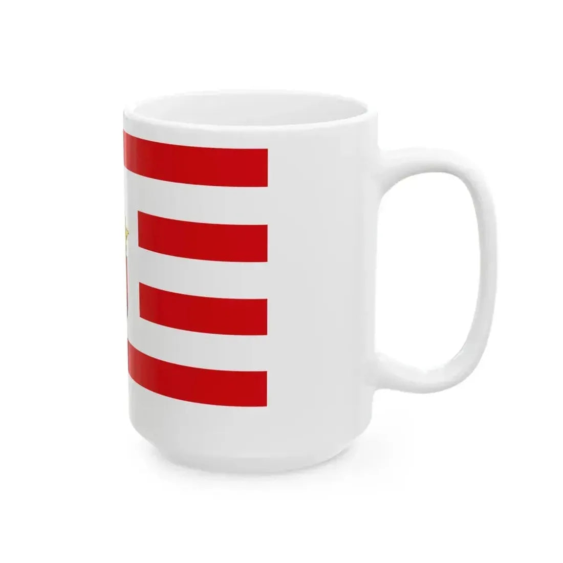 Flag of Bremen with middle arms Germany - White Coffee Mug - Go Mug Yourself