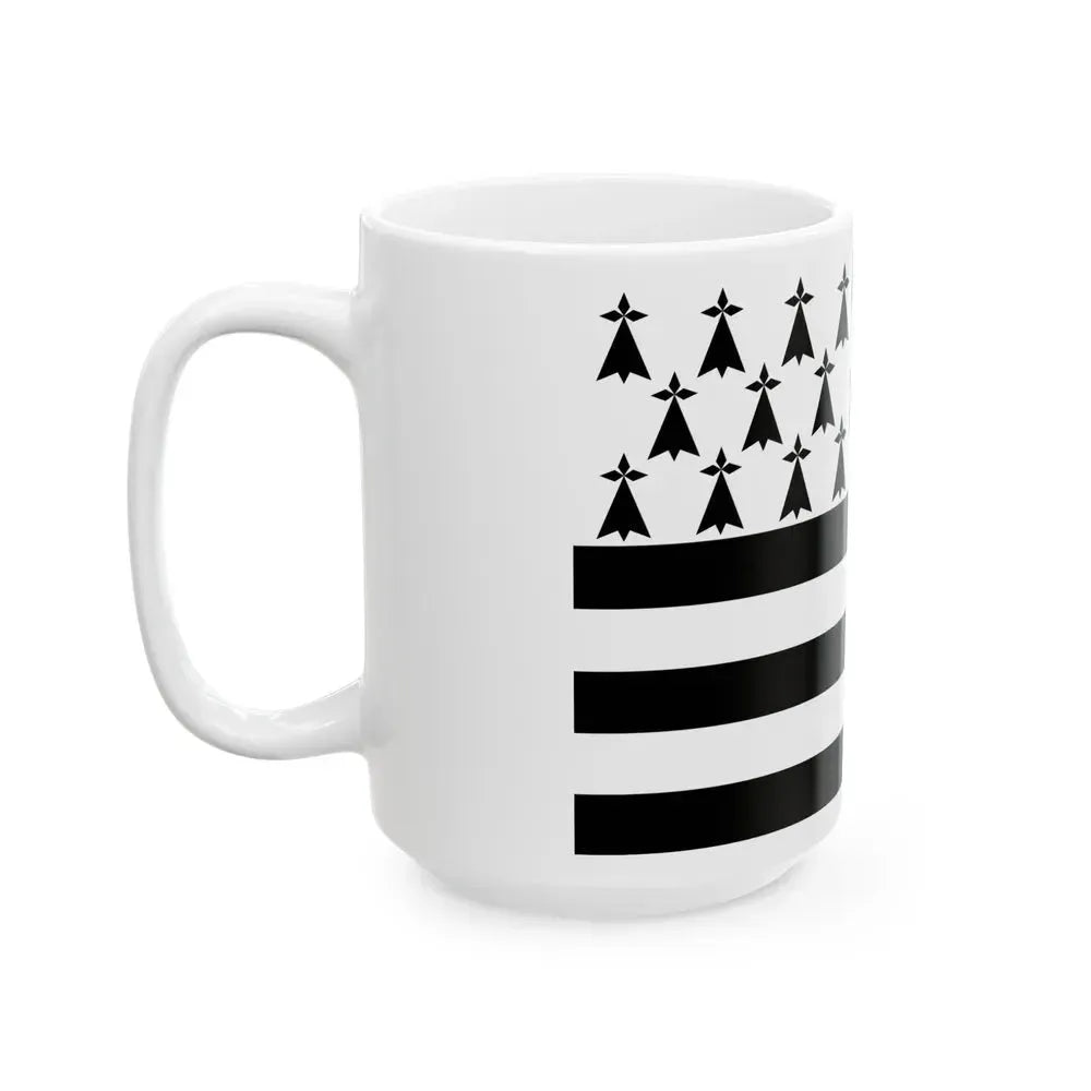 Flag of Bretagne France - White Coffee Mug - Go Mug Yourself