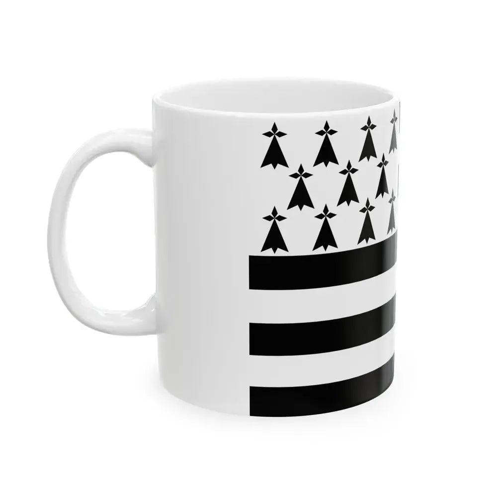 Flag of Bretagne France - White Coffee Mug - Go Mug Yourself