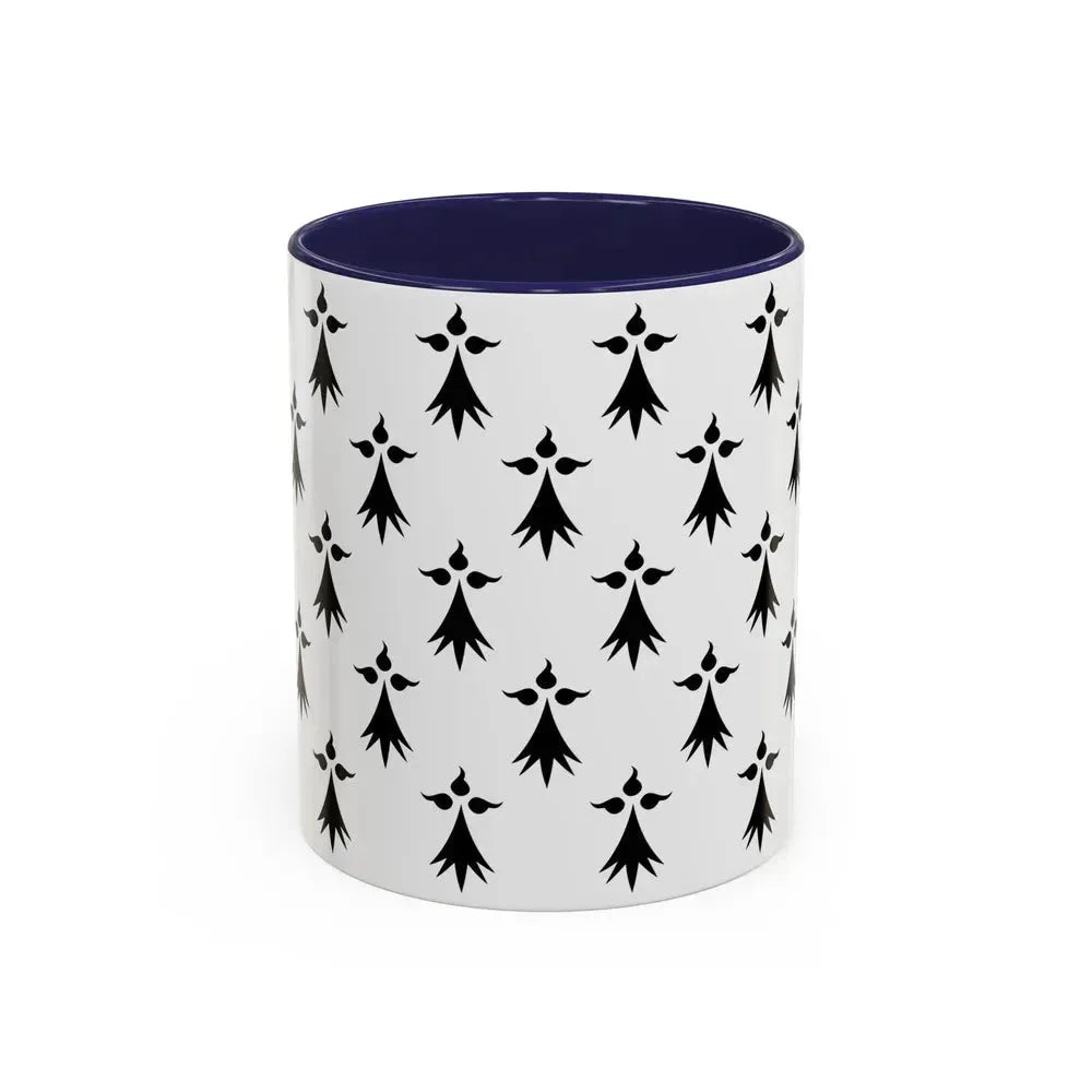 Flag of Bretagne3 France - Accent Coffee Mug 11oz Navy - Go Mug Yourself