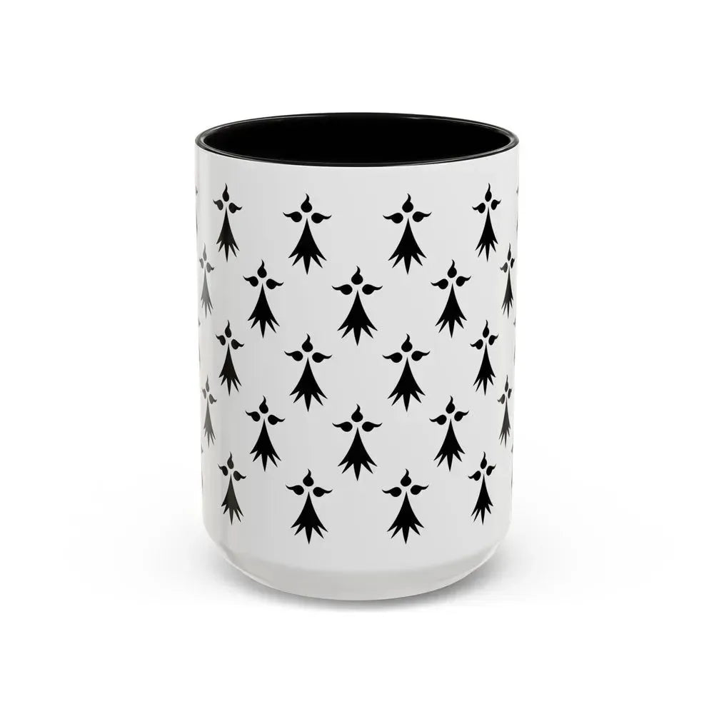 Flag of Bretagne3 France - Accent Coffee Mug 15oz Black - Go Mug Yourself