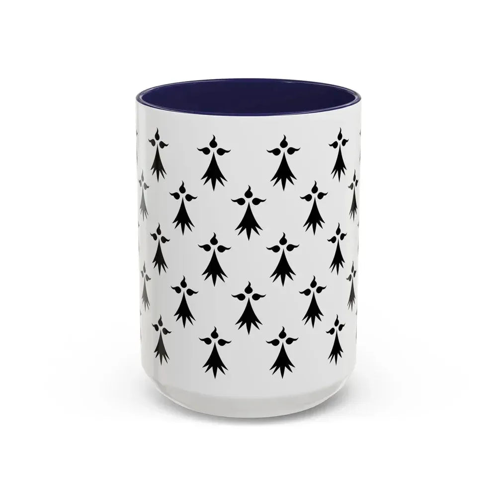 Flag of Bretagne3 France - Accent Coffee Mug 15oz Navy - Go Mug Yourself