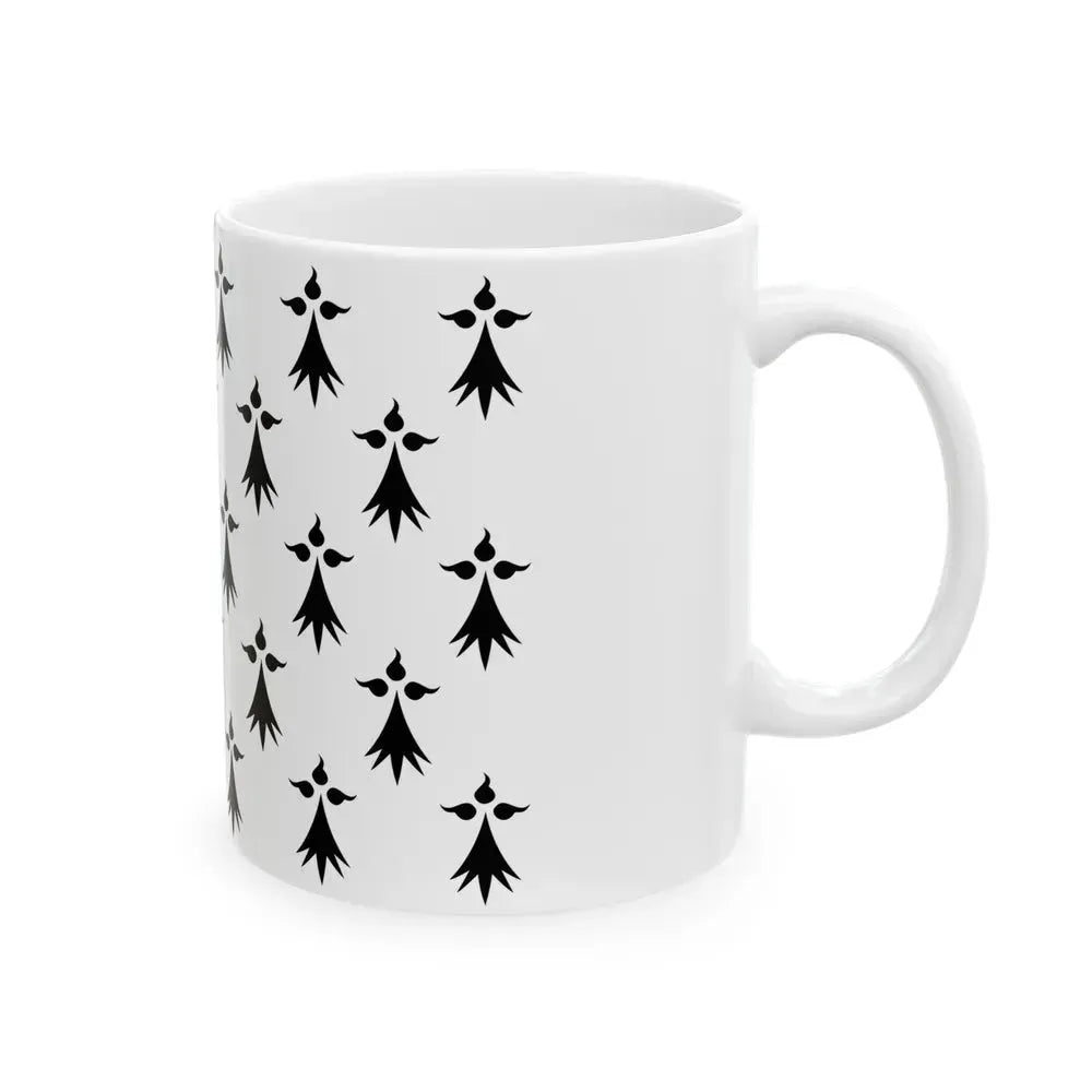 Flag of Bretagne3 France - White Coffee Mug - Go Mug Yourself