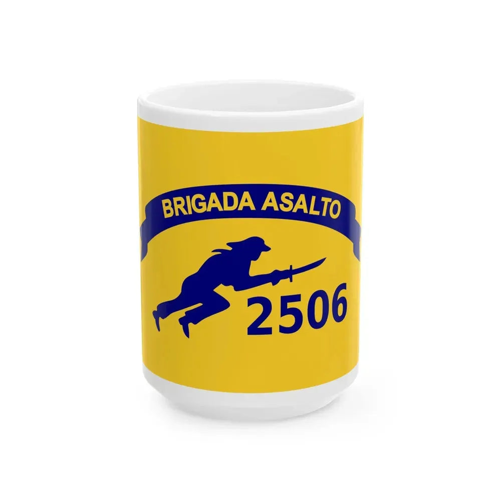 Flag of Brigade 2506 (Cuba) White Coffee Mug 15oz - Go Mug Yourself