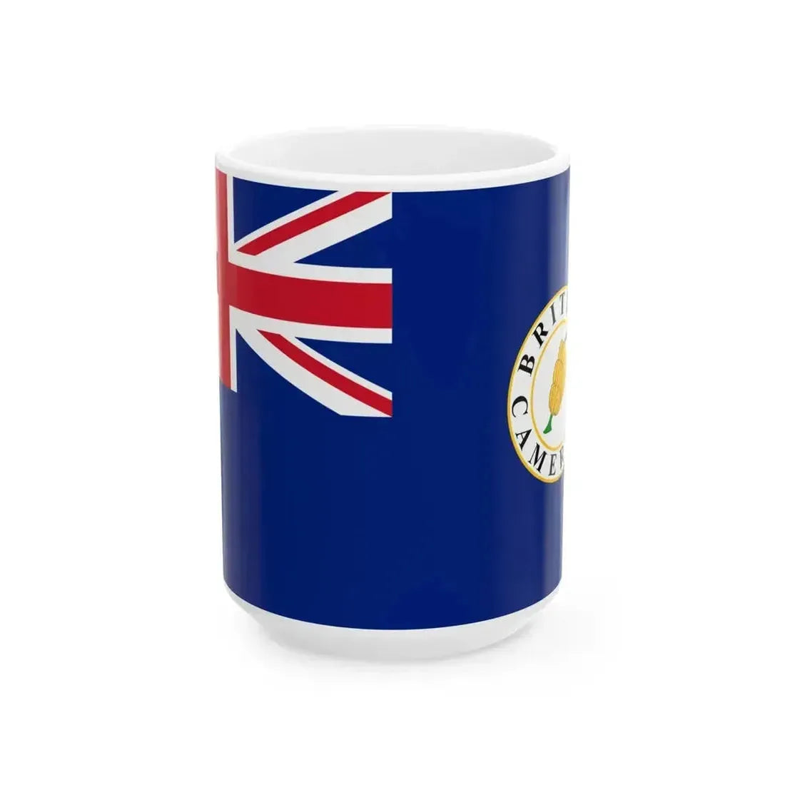 Flag of British Cameroon (Cameroon) White Coffee Mug 15oz - Go Mug Yourself