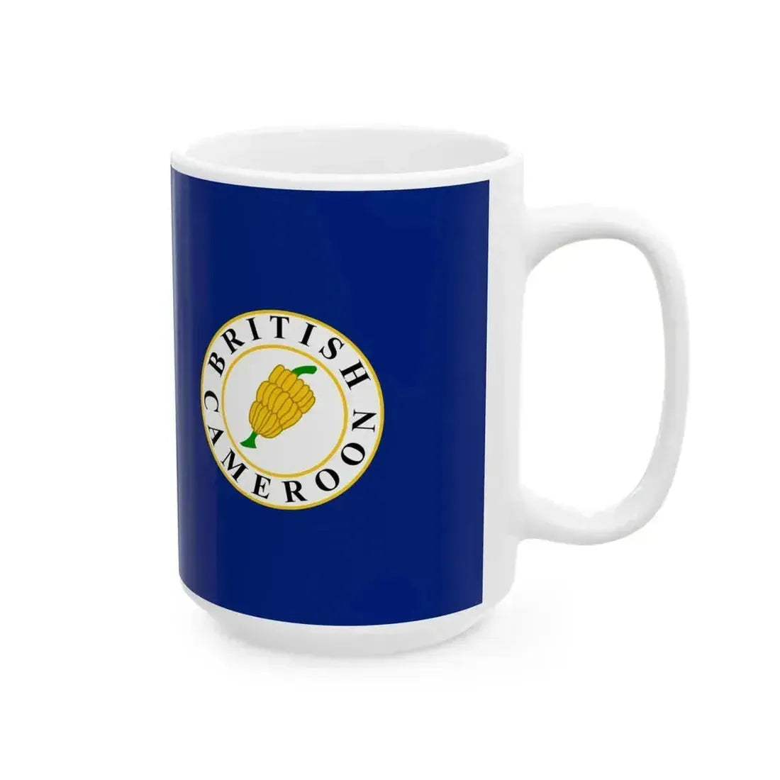Flag of British Cameroon (Cameroon) White Coffee Mug - Go Mug Yourself