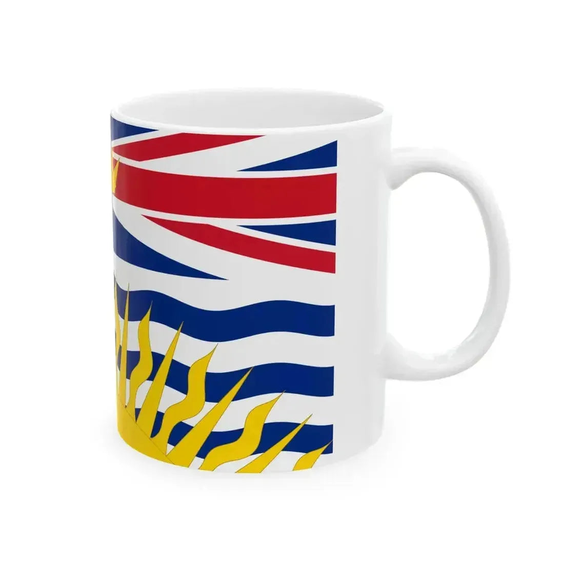 Flag of British Columbia 02 (Canada) White Coffee Mug - Go Mug Yourself