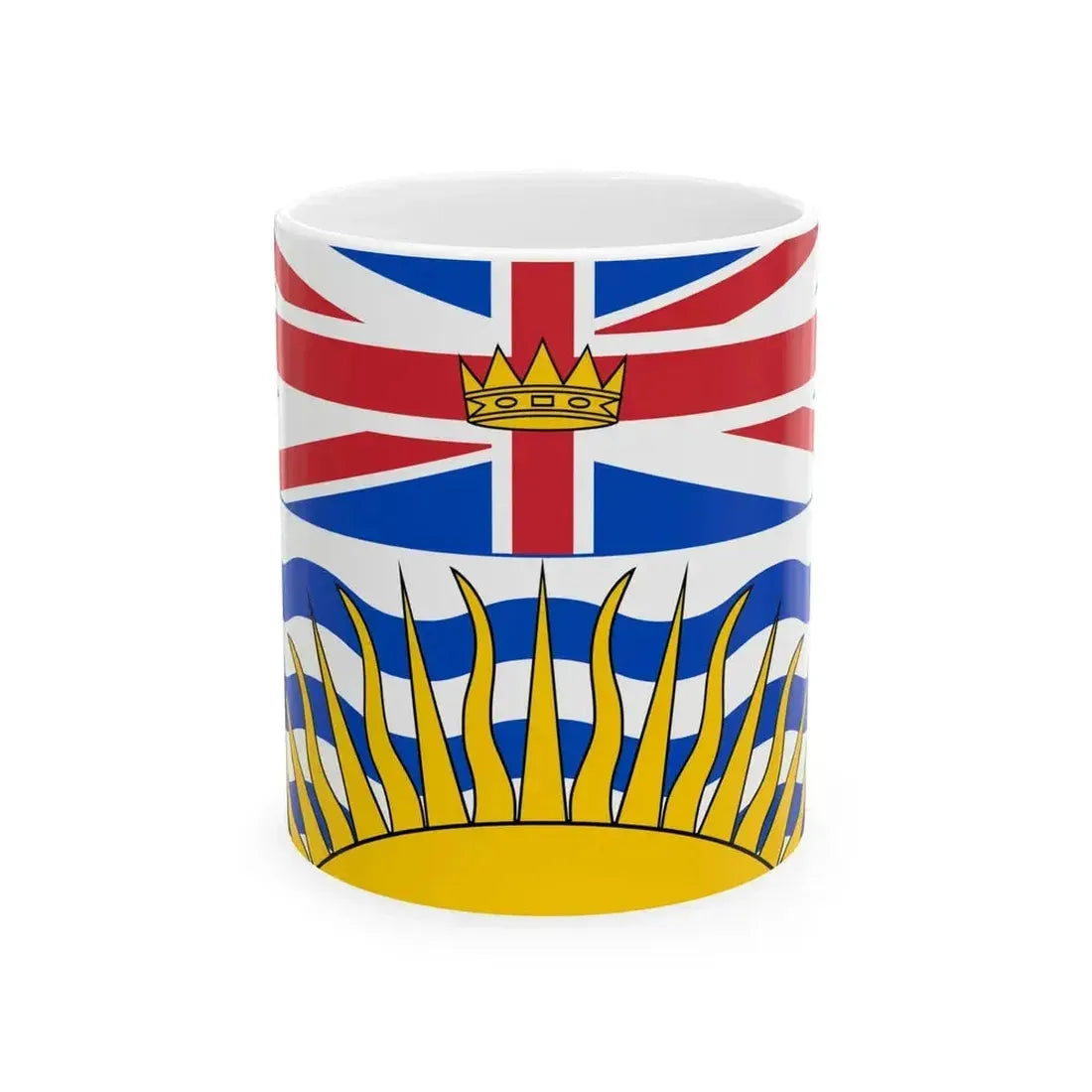 Flag of British Columbia 3-2 (Canada) White Coffee Mug 11oz - Go Mug Yourself