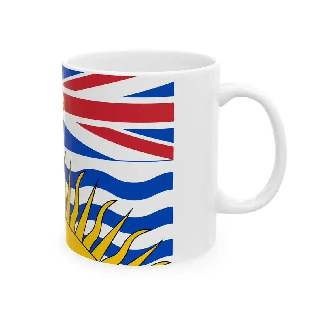 Flag of British Columbia 3-2 (Canada) White Coffee Mug - Go Mug Yourself