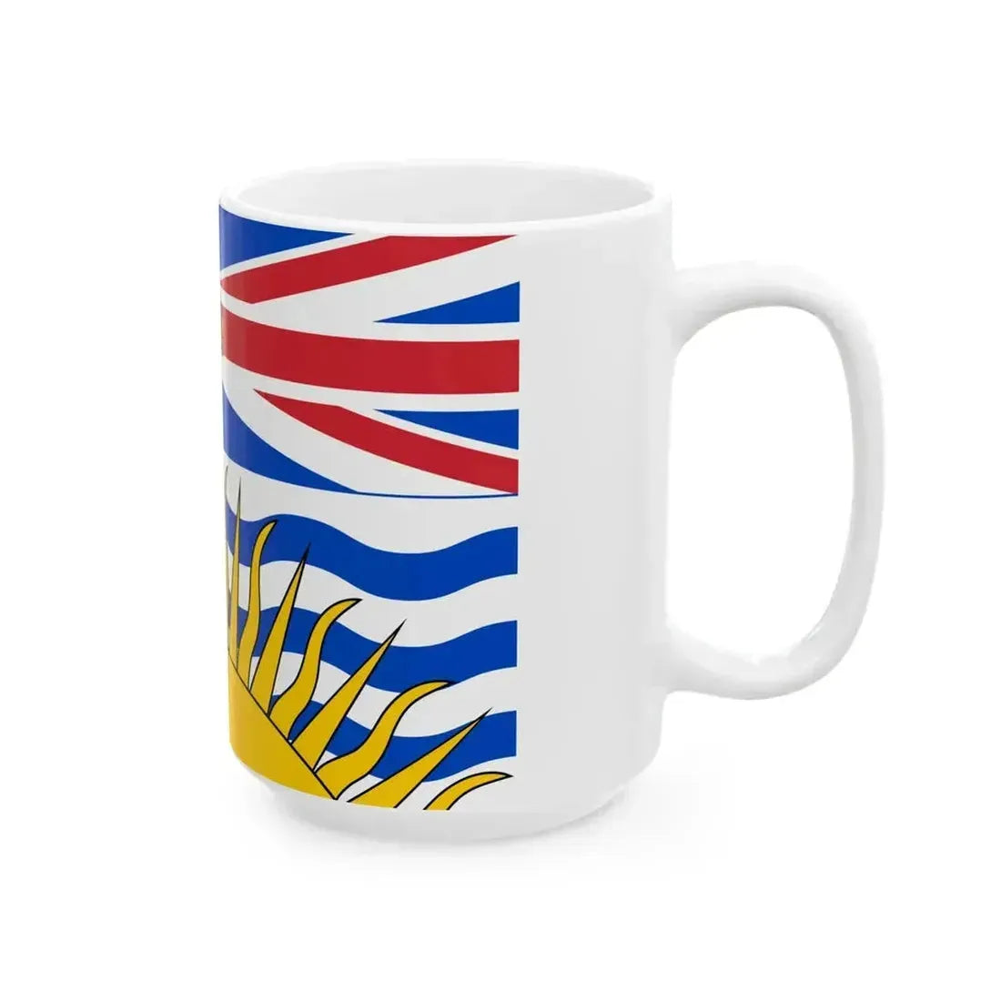 Flag of British Columbia 3-2 (Canada) White Coffee Mug - Go Mug Yourself