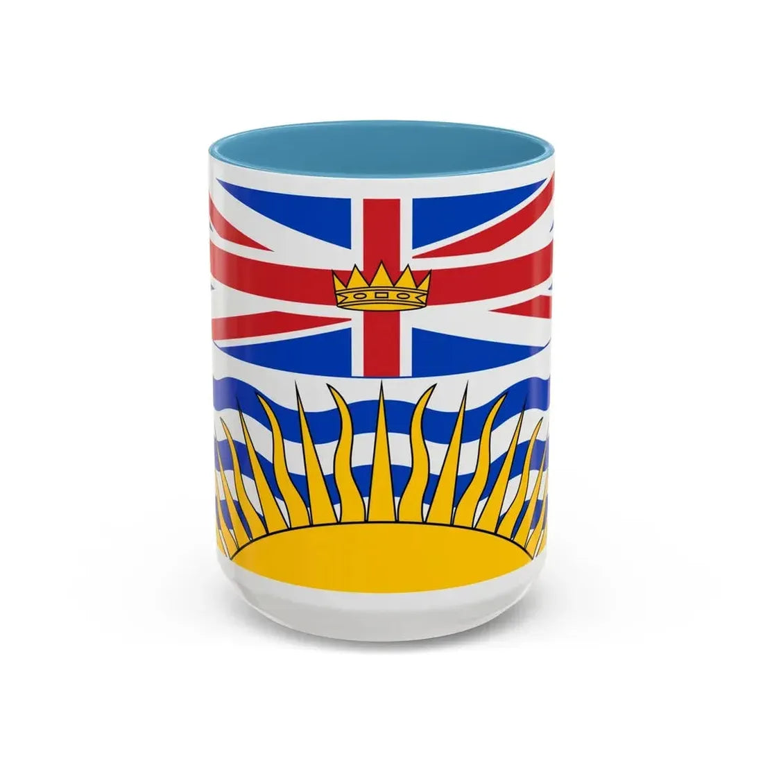 Flag of British Columbia Canada - Accent Coffee Mug 15oz Light Blue - Go Mug Yourself
