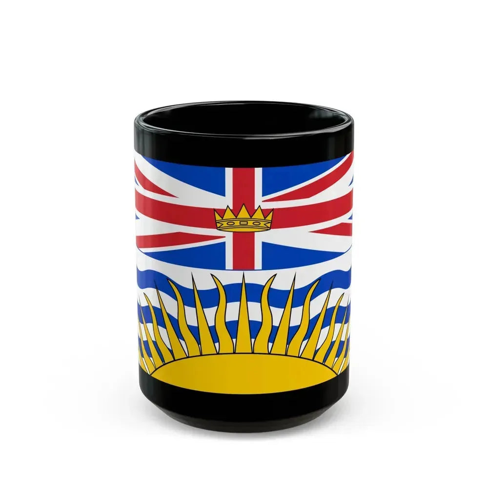 Flag of British Columbia Canada - Black Coffee Mug 15oz - Go Mug Yourself