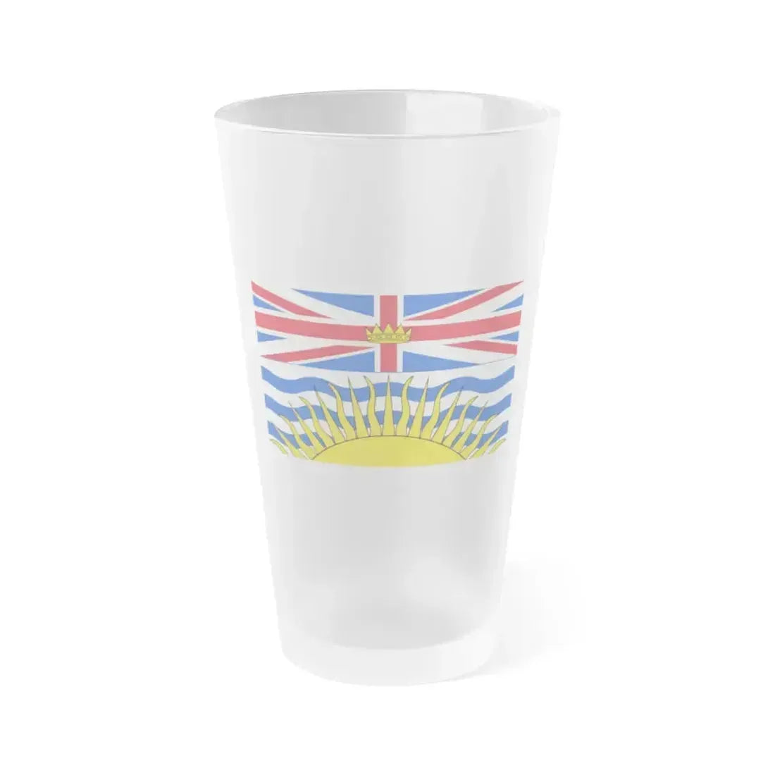 Flag of British Columbia Canada - Frosted Pint Glass 16oz 16oz Frosted - Go Mug Yourself