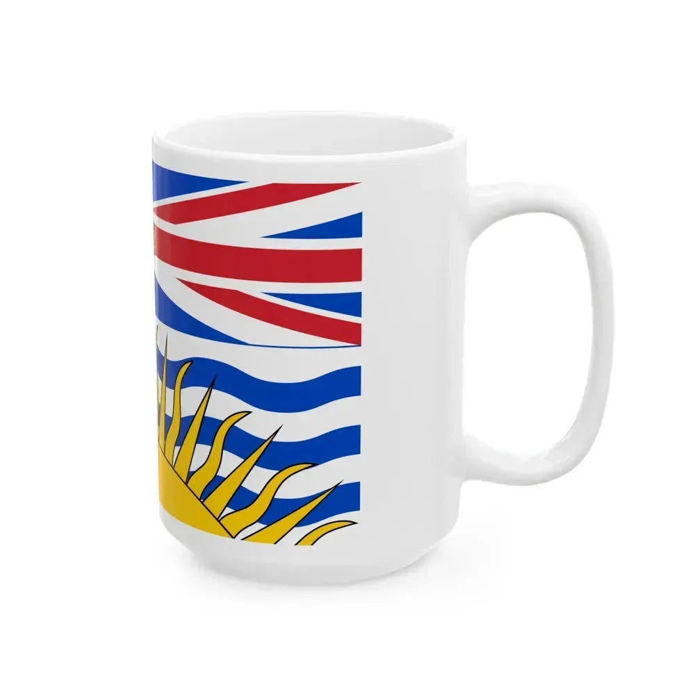 Flag of British Columbia Canada - White Coffee Mug - Go Mug Yourself