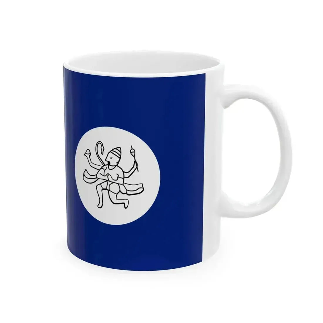 Flag of British Porbandar (India) White Coffee Mug - Go Mug Yourself