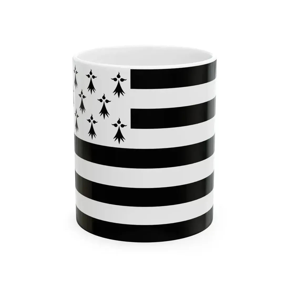 Flag of Brittany (Belgium) White Coffee Mug 11oz - Go Mug Yourself