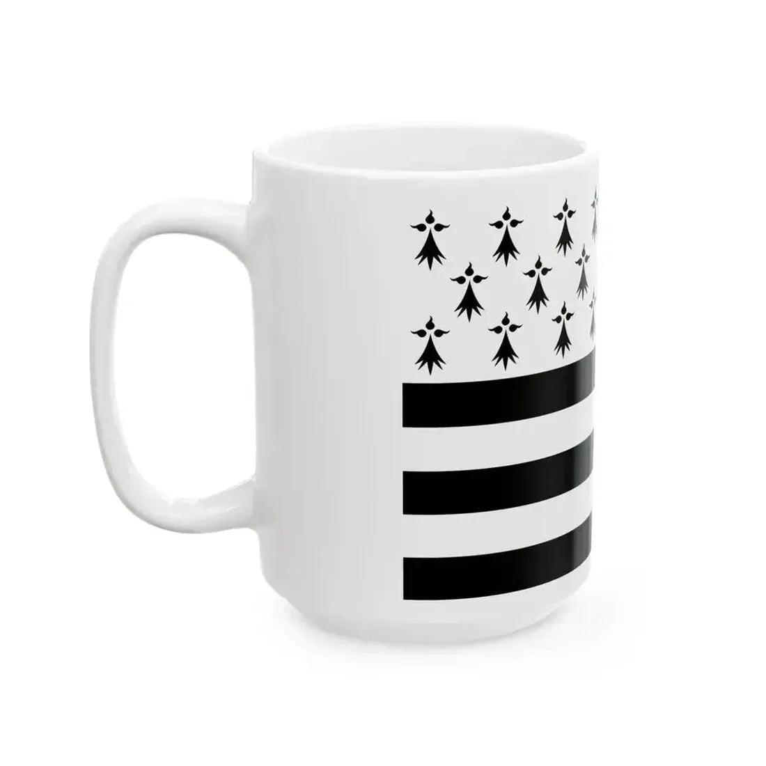 Flag of Brittany (Belgium) White Coffee Mug - Go Mug Yourself