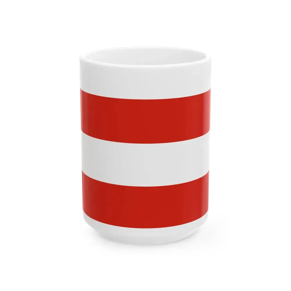 Flag of Brno Czech Republic - White Coffee Mug 15oz - Go Mug Yourself