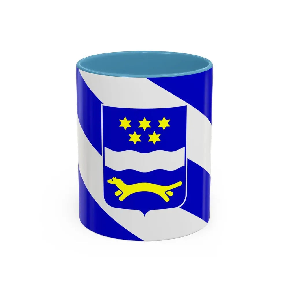 Flag of Brod Posavina County Croatia - Accent Coffee Mug 11oz Light Blue - Go Mug Yourself