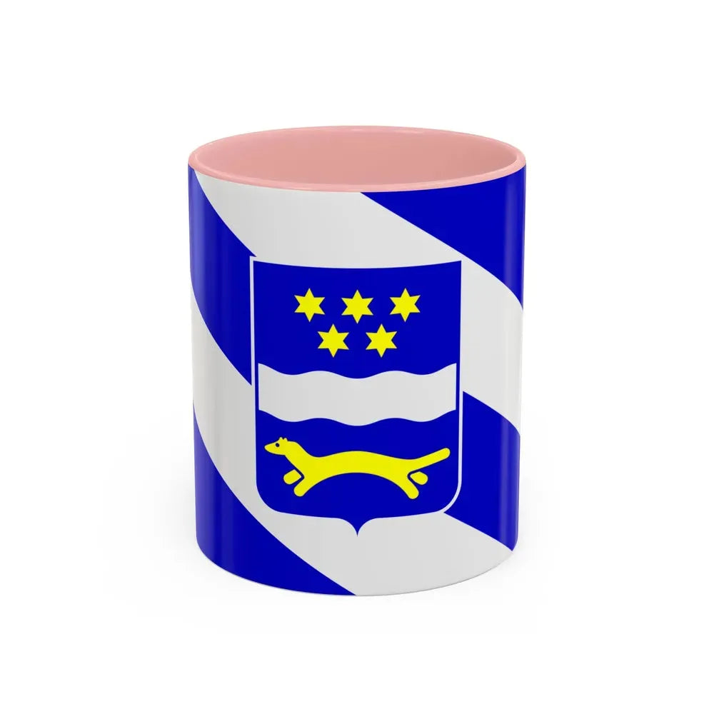 Flag of Brod Posavina County Croatia - Accent Coffee Mug 11oz Pink - Go Mug Yourself