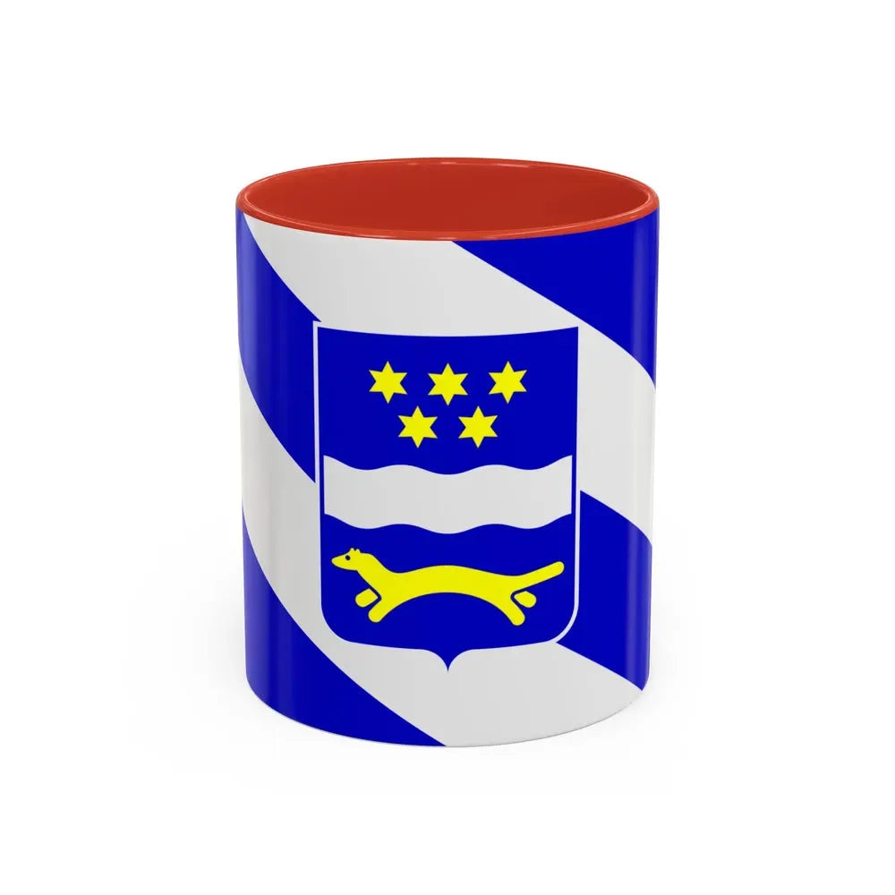 Flag of Brod Posavina County Croatia - Accent Coffee Mug 11oz Red - Go Mug Yourself