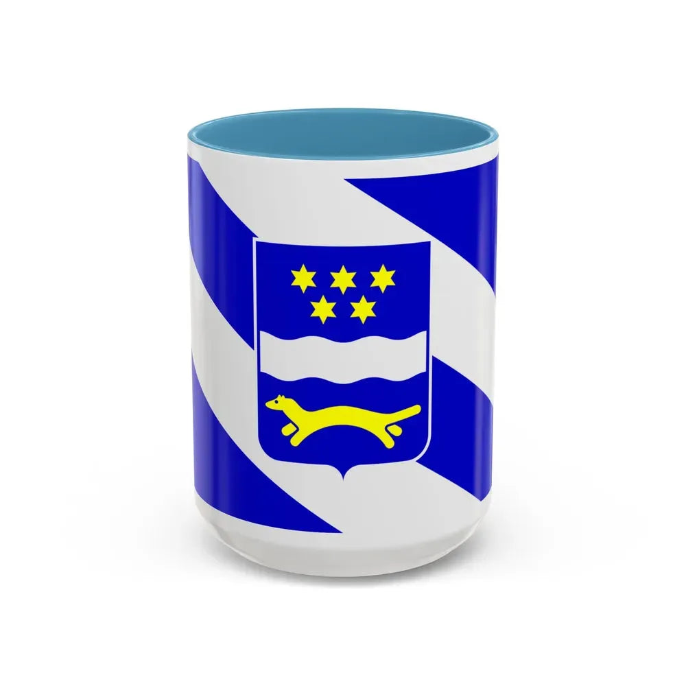 Flag of Brod Posavina County Croatia - Accent Coffee Mug 15oz Light Blue - Go Mug Yourself