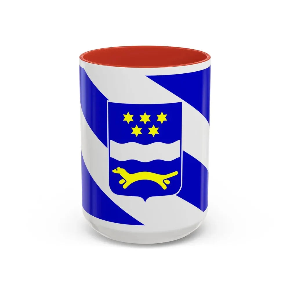 Flag of Brod Posavina County Croatia - Accent Coffee Mug 15oz Red - Go Mug Yourself