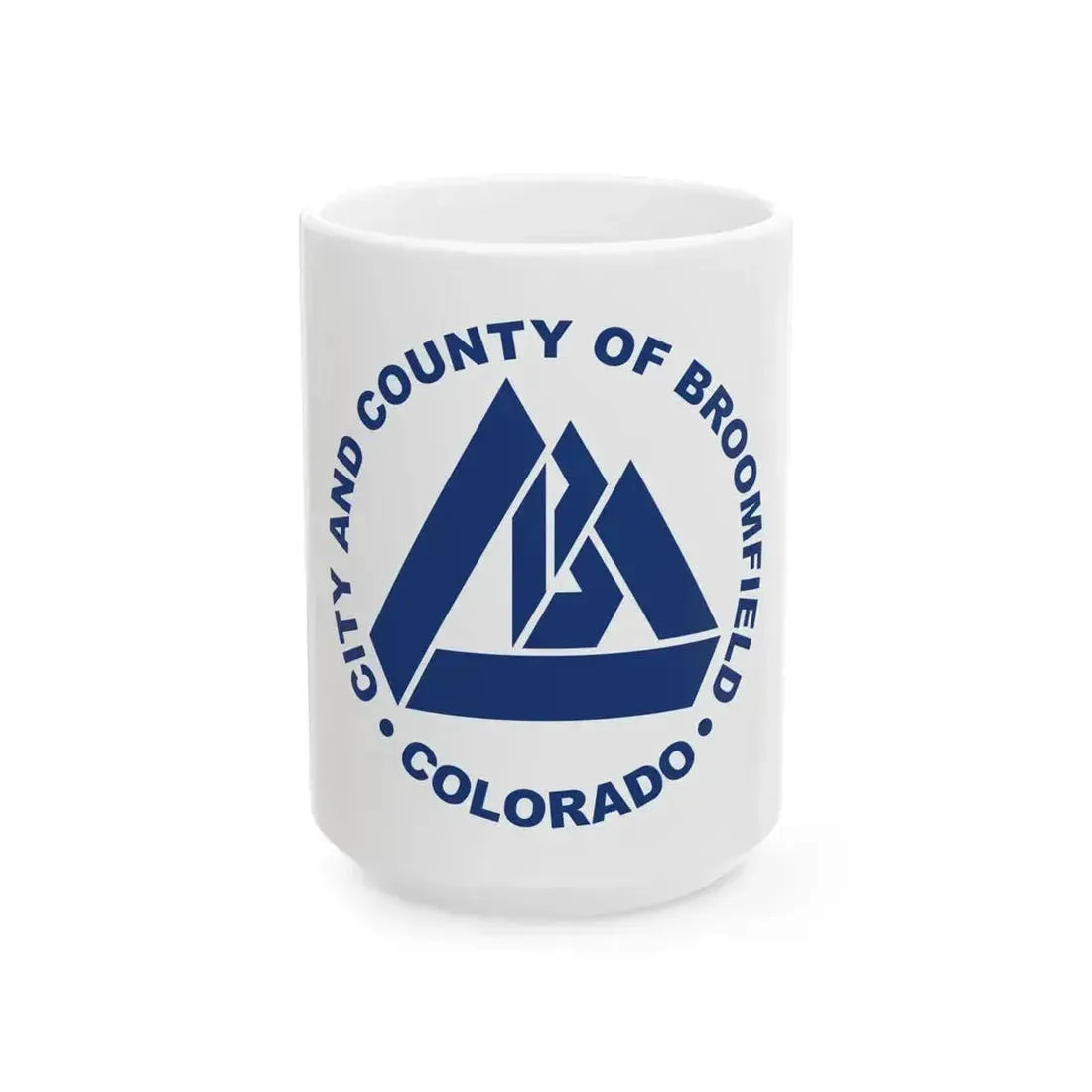 Flag of Broomfield Colorado (United States) White Coffee Mug 15oz - Go Mug Yourself