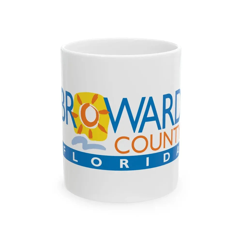 Flag of Broward County Florida (United States) White Coffee Mug 11oz - Go Mug Yourself