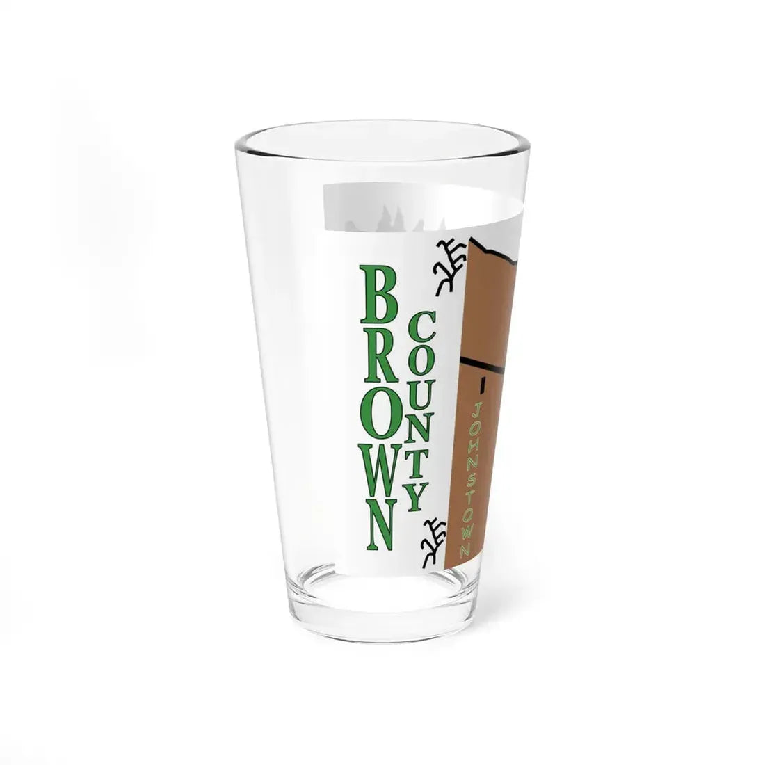 Flag of Brown County Nebraska (United States) Pint Glass 16oz - Go Mug Yourself