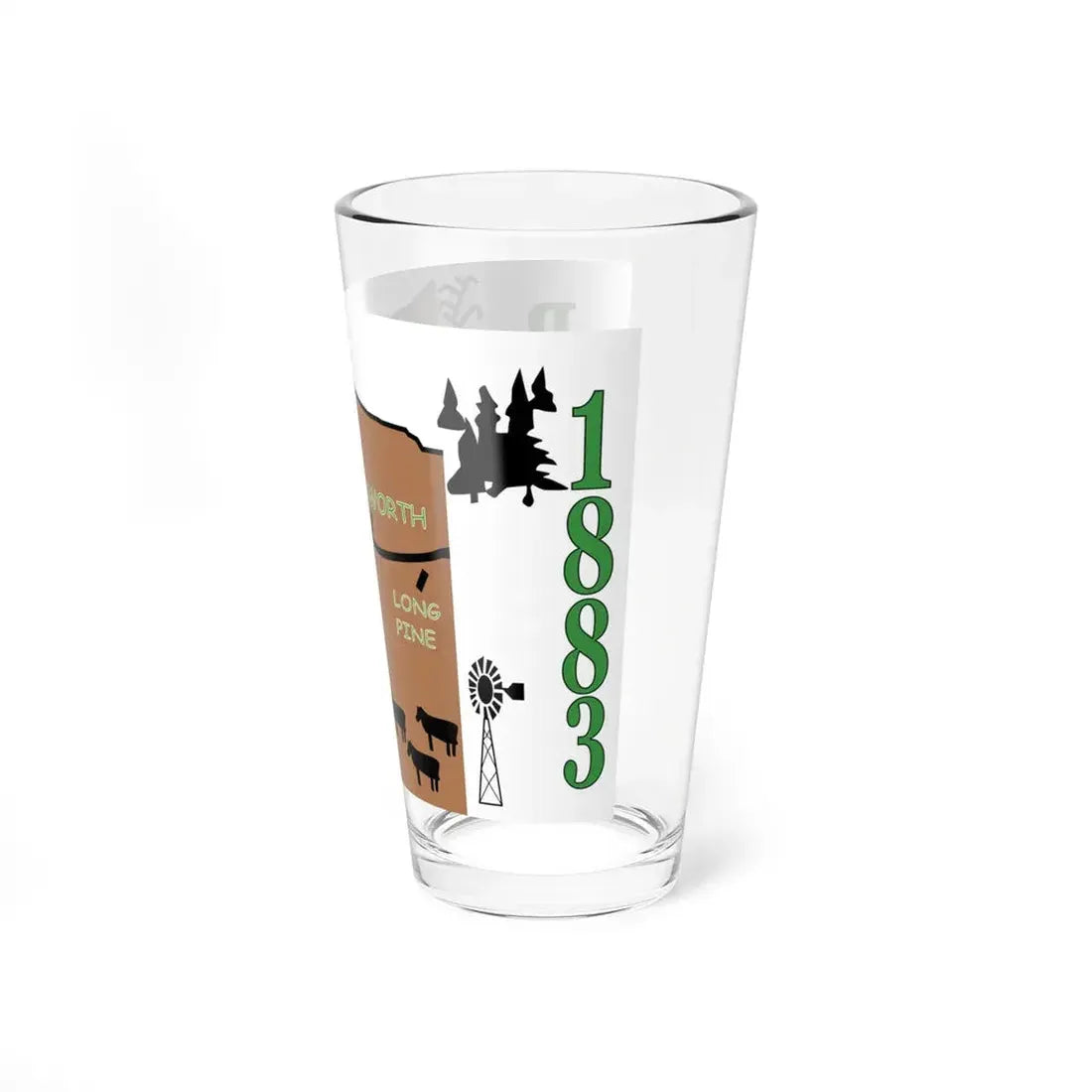 Flag of Brown County Nebraska (United States) Pint Glass 16oz - Go Mug Yourself