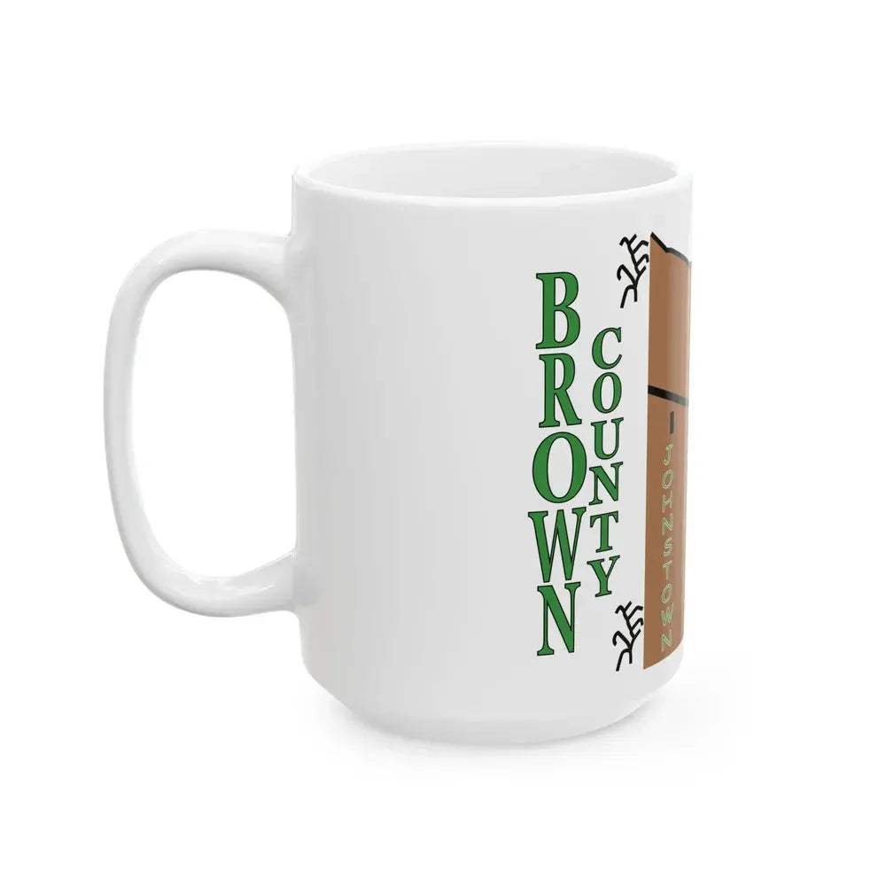 Flag of Brown County Nebraska (United States) White Coffee Mug - Go Mug Yourself