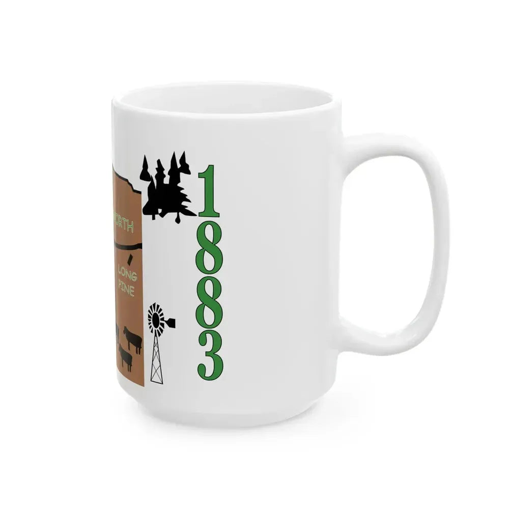 Flag of Brown County Nebraska (United States) White Coffee Mug - Go Mug Yourself