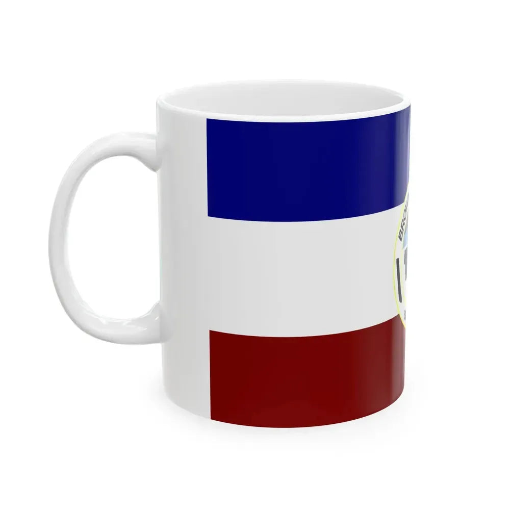 Flag of Brown County South Dakota (United States) White Coffee Mug - Go Mug Yourself