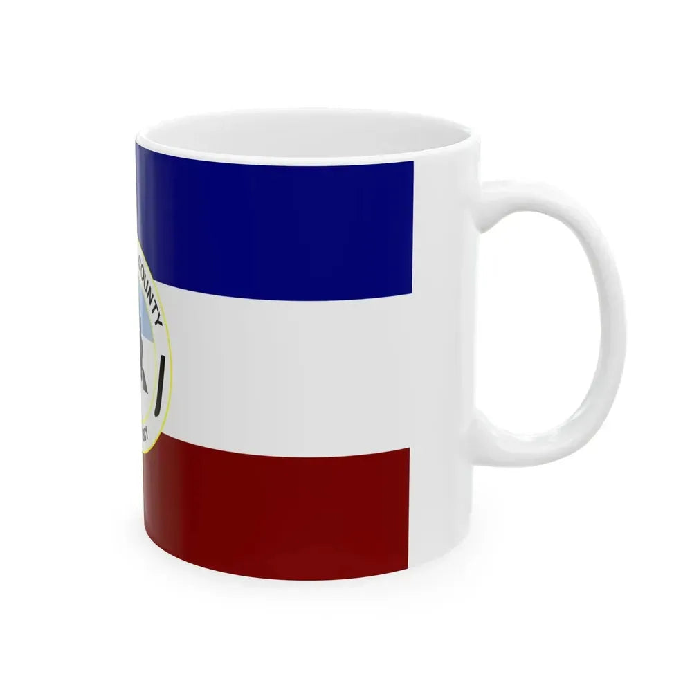 Flag of Brown County South Dakota (United States) White Coffee Mug - Go Mug Yourself