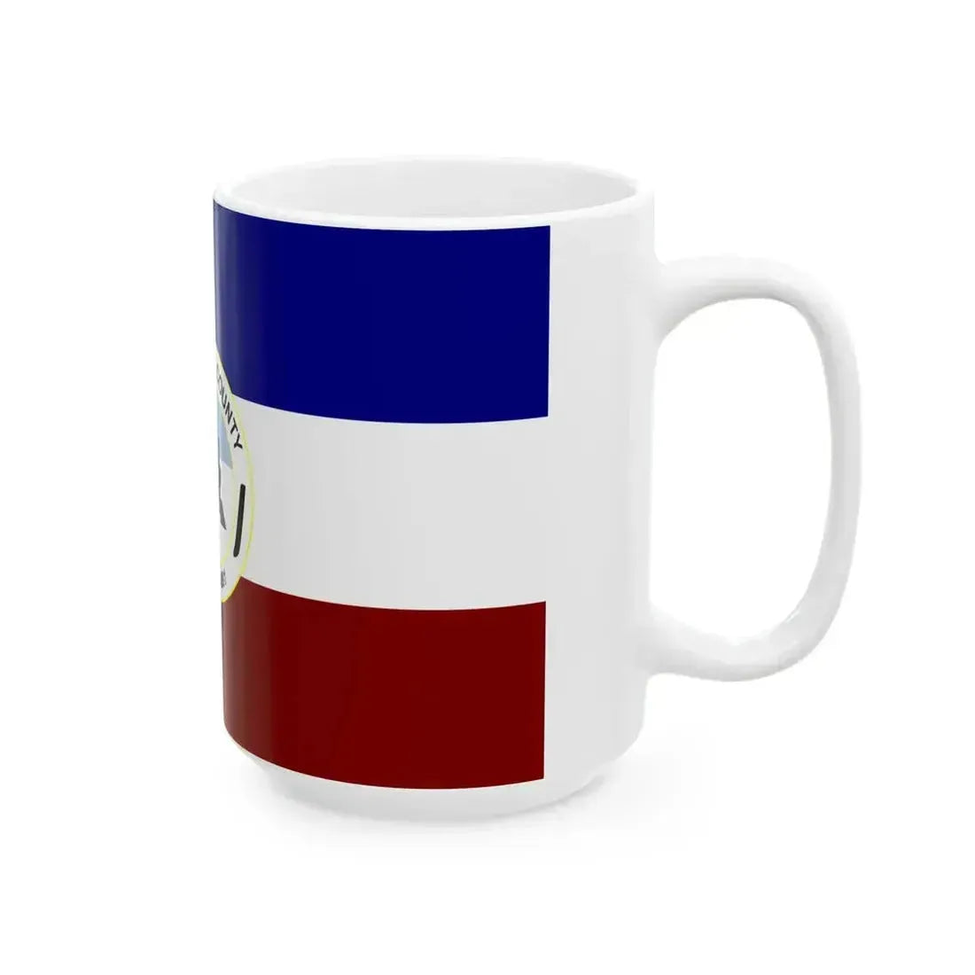 Flag of Brown County South Dakota (United States) White Coffee Mug - Go Mug Yourself
