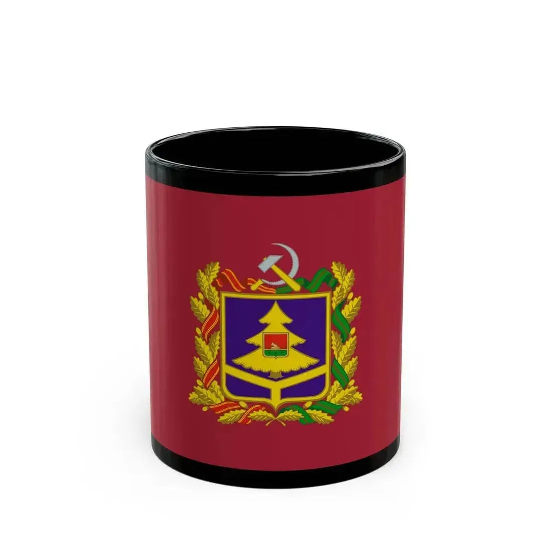 Flag of Bryansk Oblast Russia - Black Coffee Mug 11oz - Go Mug Yourself