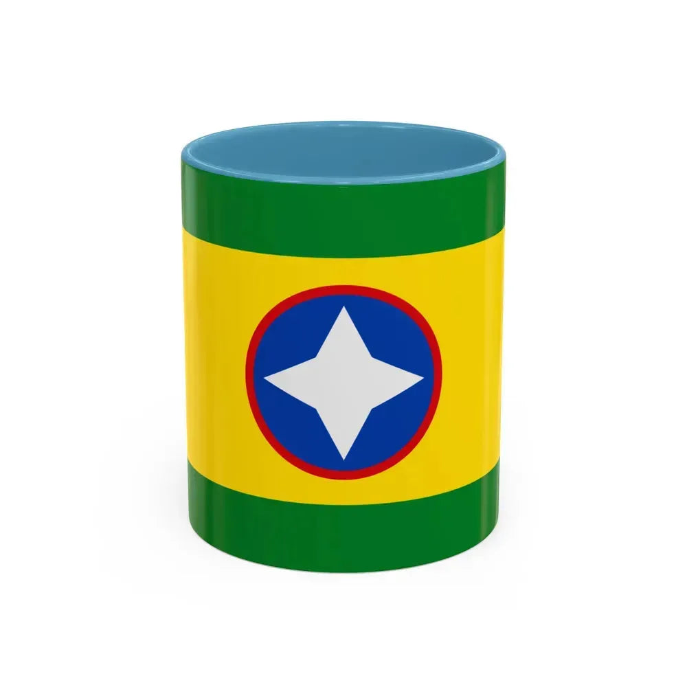 Flag of Bucaramanga Santander Colombia - Accent Coffee Mug 11oz Light Blue - Go Mug Yourself
