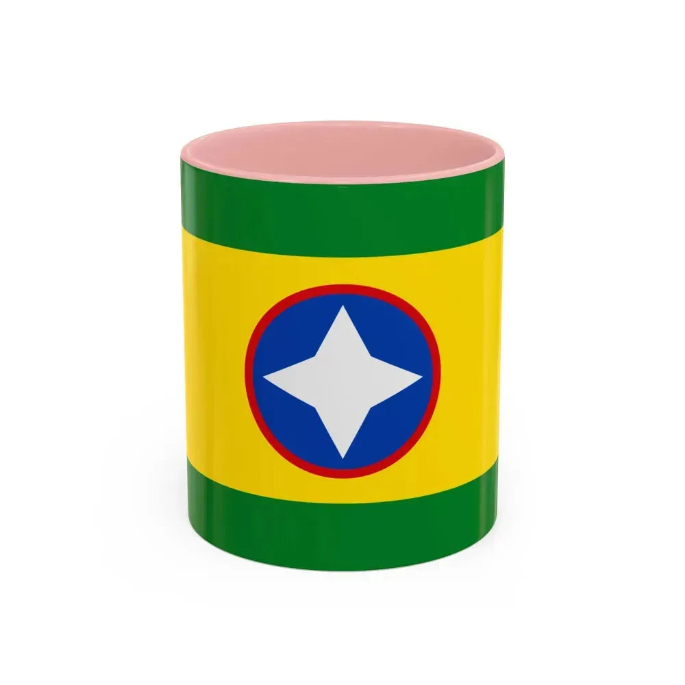 Flag of Bucaramanga Santander Colombia - Accent Coffee Mug 11oz Pink - Go Mug Yourself