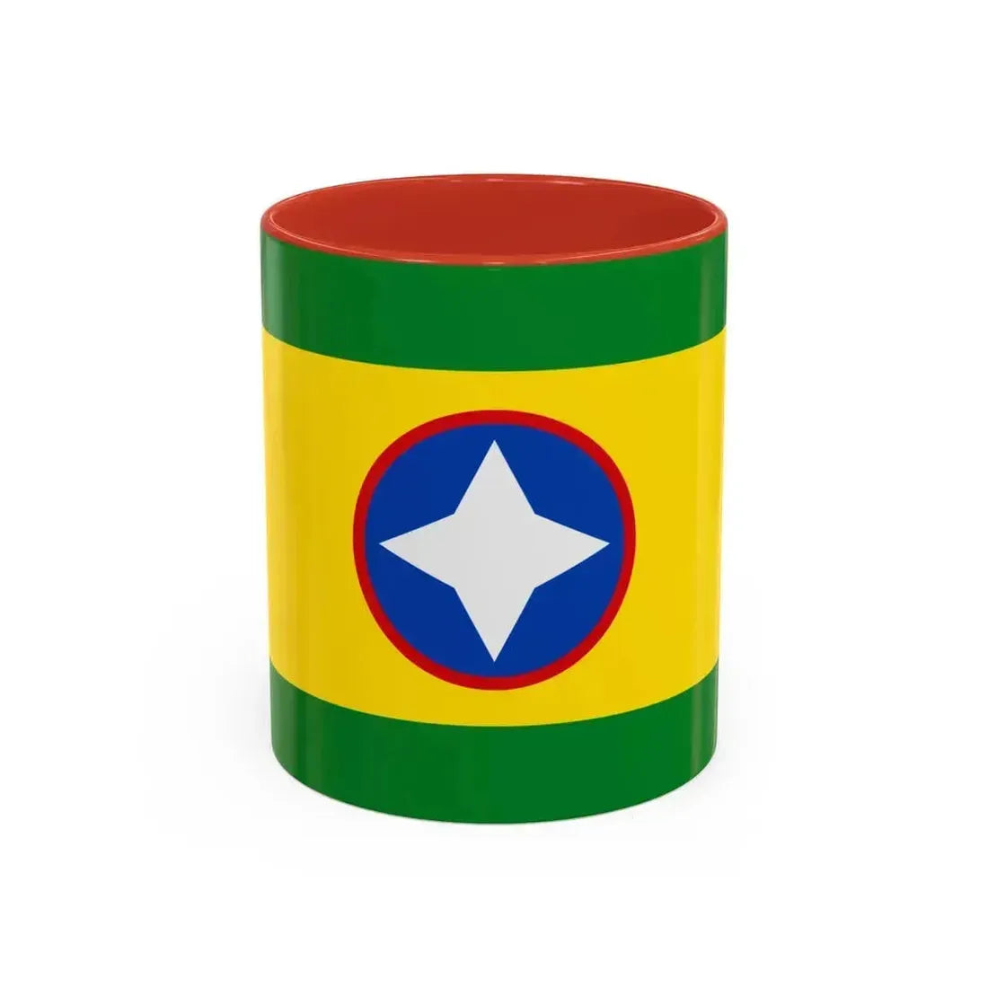 Flag of Bucaramanga Santander Colombia - Accent Coffee Mug 11oz Red - Go Mug Yourself