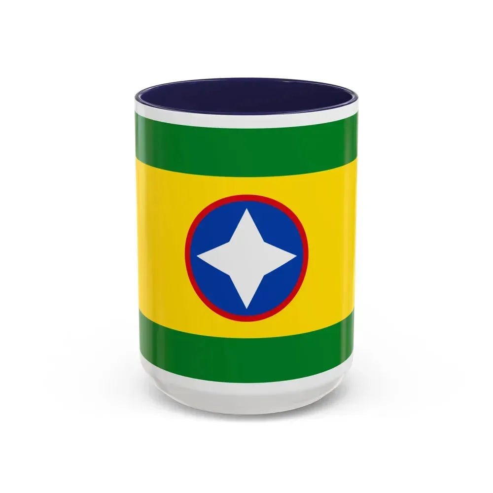 Flag of Bucaramanga Santander Colombia - Accent Coffee Mug 15oz Navy - Go Mug Yourself