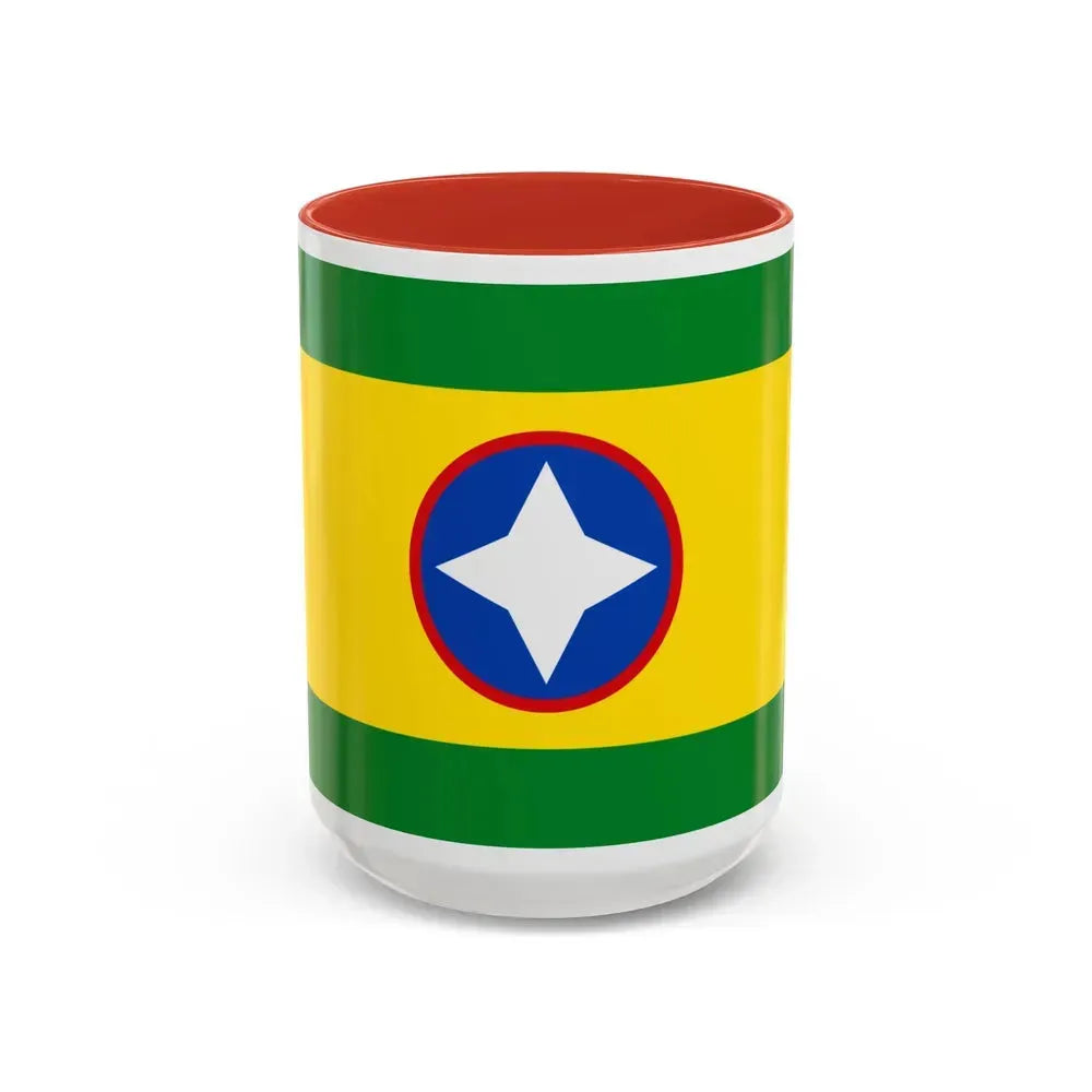 Flag of Bucaramanga Santander Colombia - Accent Coffee Mug 15oz Red - Go Mug Yourself