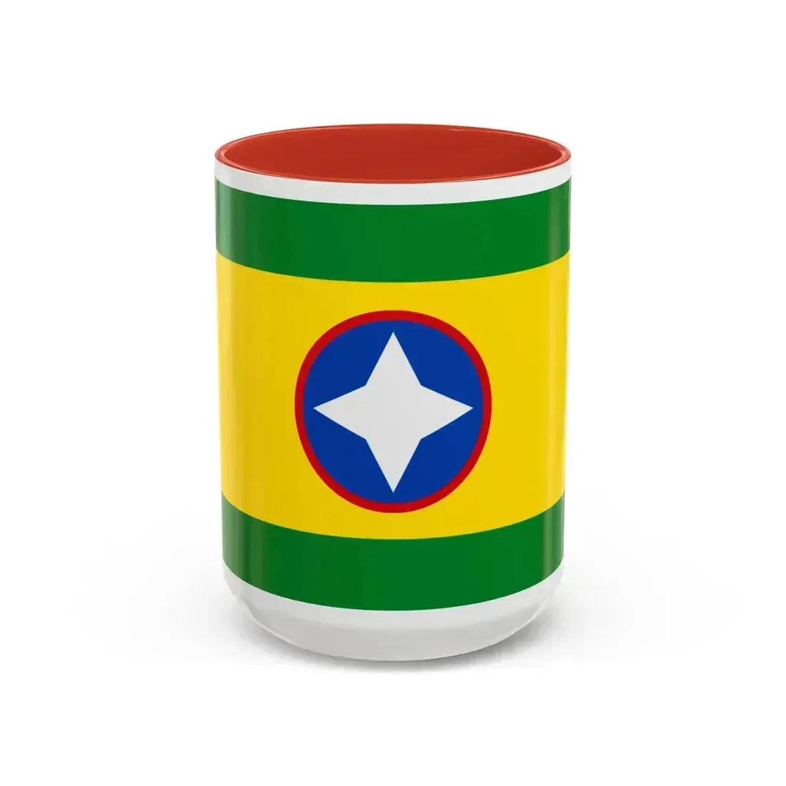 Flag of Bucaramanga Santander Colombia - Accent Coffee Mug 15oz Red - Go Mug Yourself