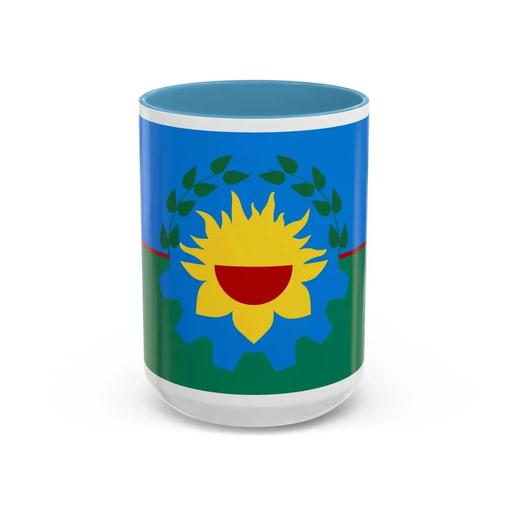Flag of Buenos Aires Province Argentina - Accent Coffee Mug 15oz Light Blue - Go Mug Yourself