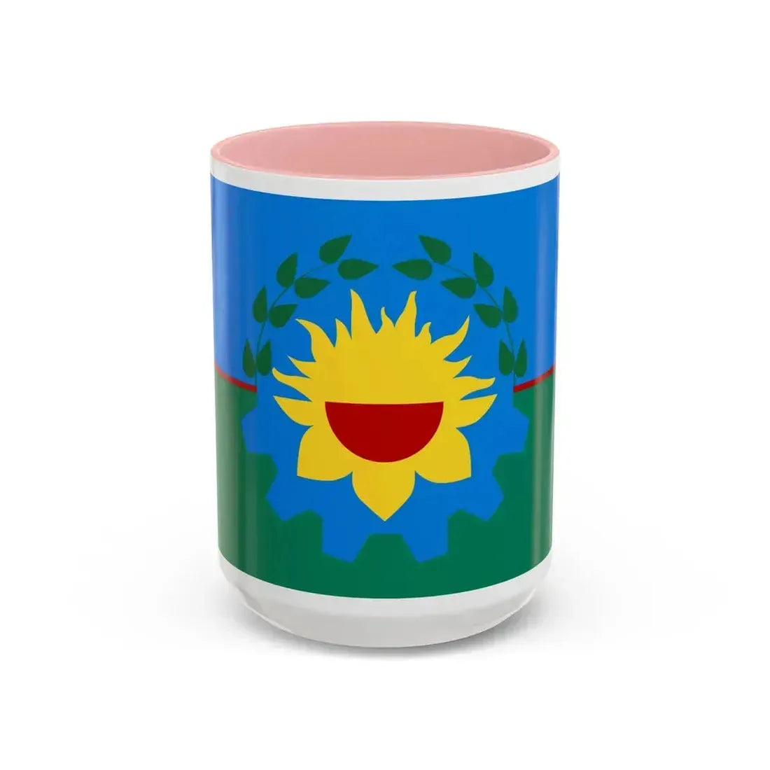 Flag of Buenos Aires Province Argentina - Accent Coffee Mug 15oz Pink - Go Mug Yourself